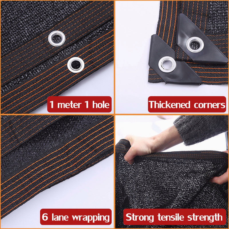Black Sunshade Net screen Thickened Encryption Greenhouse Cover Wholesale Household Agricultural Car Courtyard Shading